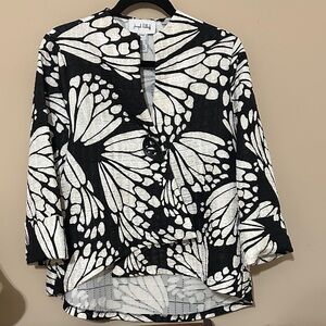 Joseph Ribkoff Monochrome Butterfly Blouse